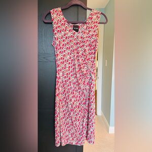 NIC+ZOE Vibrant Pink and Gray Patterned Top